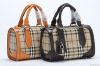 Wholesale Hotest Classic grid  lady's real leahter fashion handbags