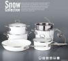 10pcs white cookware sets