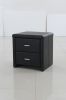 black nightstand with ...