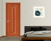 zhejiang cheap pvcfilm wooden door interior with wooden frame