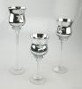 Set of 3 glass candle ...