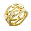 Gold plated pearl ring