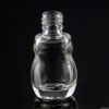 The cute shape nail polish glass bottle with blue lid