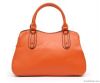 trend leather tote women handbags orange color