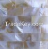 Circle white river shell  mosaic tile