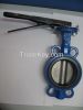 CI Body Two Half Shaft Hand Lever Wafer Type Butterfly Valve