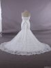 real sample lace appliqued bridal gown trumpet mermaid wedding dress