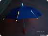 19"*8K fashion black led light kids straight advertising umbrella