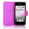 Plastic Hard And Leather Pouch Case For iPhone 5