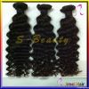 AAAA grade malaysian deep wavy virgin human hair weave