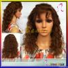 full cuticle human hair fron lace wig for lady