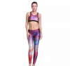 Fashion Women's yoga pants 3D Contrast color Print Flame sports leggings fitness 7 points Capri Pants
