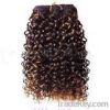human hair franch curl wave weft
