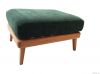 Ottomans with green cushion