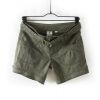 Ladies cotton cargo shorts with belt