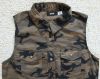 Ladies cotton camouflage vest with double chest pockets