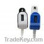 Wholesale LED Coiled Car Charger for iPhone 5 1Amp with USB port 2.1 A