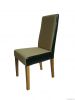 Fabric and PU dining chair solid wood