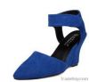 Pointed high-heeled wedge suede buckles women's shoes