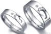 titanium stainless steel lover's footmark cute ring