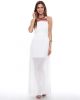 Maxi dress with a beaded neckline