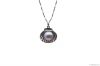 925 silver shell design nature white pearl quantum pendant