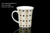 china white ceramic mug/ceramic coffee mug with flower manufacturer 