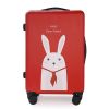 2018 ABS+PC rolling suitcase popular printing design luggage case pc luggage