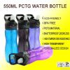 Tritan plastic water bottle with straw, BPA free, FDA