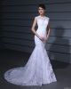 Jewel Embroidery Floor Length Lace Woman Mermaid Wedding Dress