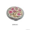 new design delicate embossed inlay crtystal pocket mirror