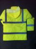 hi vis winter safety jacket, construction security workwear, reflective parka
