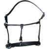 Genuine imported rolled leather horse halter with tendon boots,browband and leather stirrups