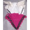 Genuine imported quality pink and white cotton fly veils for horse 
