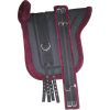 Genuine imported material Burgundy mink jumping saddle pad for horse with Girth and surcingle