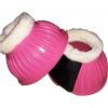 Genuine imported quality Rubber horse pink bell boots with mink 