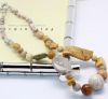 agate natural stone necklace