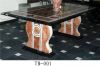 Marble table with pattern