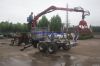 log trailer with crane/timber crane trailer