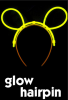 glow hair pin in dark night light up sticks