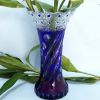 blue and white glass vase for home decoration or flower arrangement