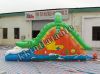 Hot commercial inflatable slide with jungle world theme on sale