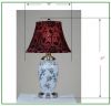 Chinese traditional white and blue ceramic table lamp 