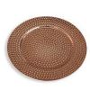 Copper Charger Plate 6 Pack 13 Inch Rose Gold Charger With Hammered Rim Copper C