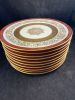 RARE E.J. Grimm 10 Porcelain 11" 22K Gold & Red Charger Plates Excellent