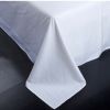 100% Cotton Tribute Silk Hotel Bedding Set with Pure White Color