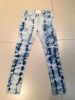 Women Tie Dyed Washing Effect Elastic Denim Jeans