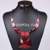 Red rectangle necklace jewelry wholesale necklace European MD-1411