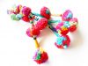 Colorful Ethnic Ponytail Tribal hair Accessory, Pom poms - Thailand Handmade. JH1001
