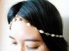 Hair Chain Accessory, Gold Chain with Pearls and Crystal Beads, Head Chain, Head Piece, Hair Jewelry. JH1004